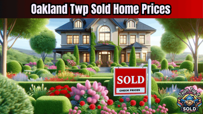 Live MLS data showing Oakland Twp sold home prices – Metro Detroit Home Experts