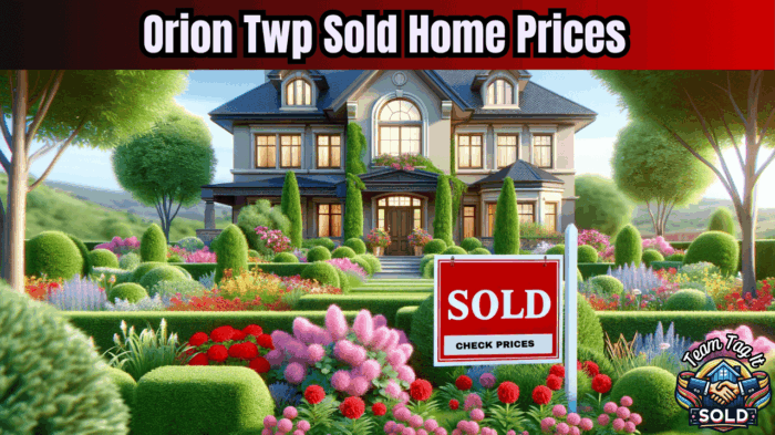 Live MLS data showing Orion Twp sold home prices – Metro Detroit Home Experts