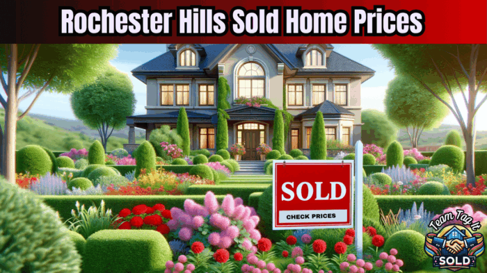 Live MLS data showing Rochester Hills sold home prices – Metro Detroit Home Experts