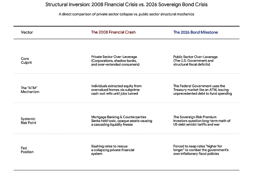 Financial Crisis from 2008 vs 2026